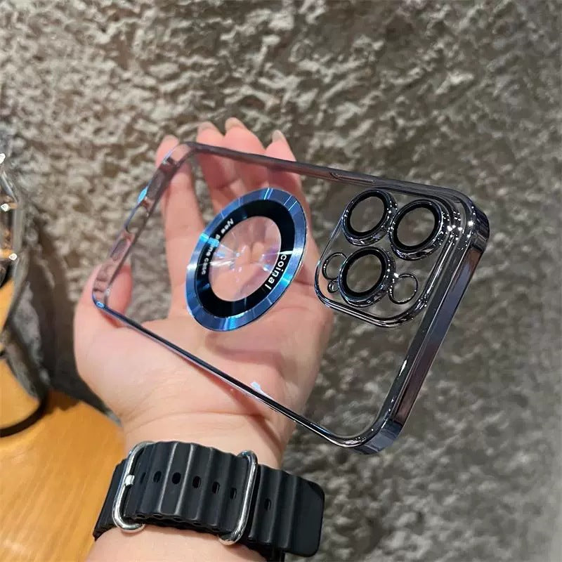 Läpinäkyvä magneettinen iPhone-kotelo