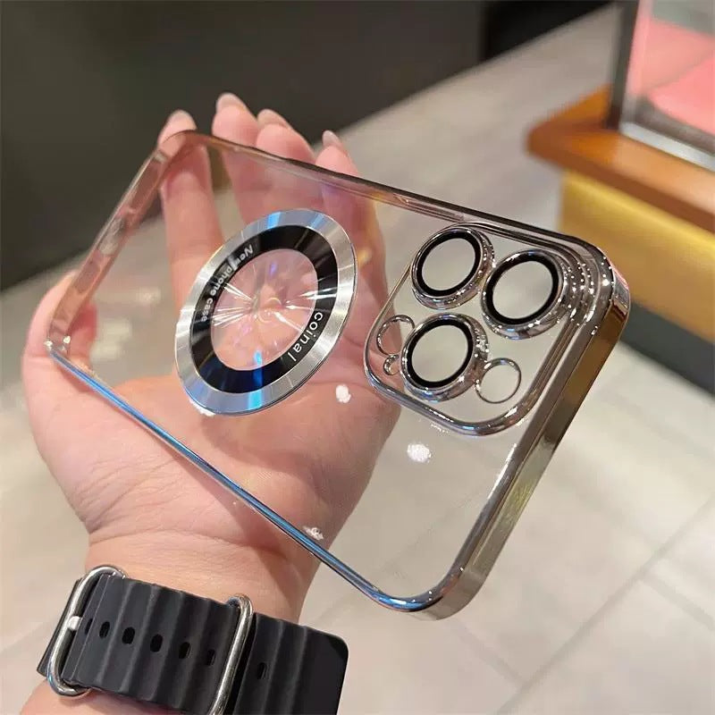 Läpinäkyvä magneettinen iPhone-kotelo