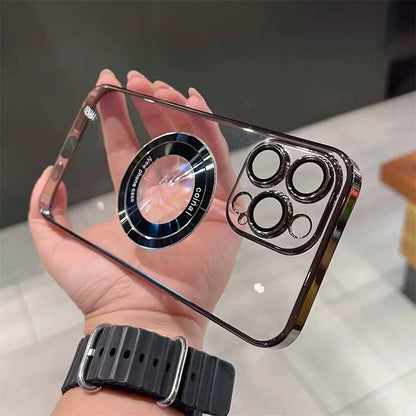 Läpinäkyvä magneettinen iPhone-kotelo