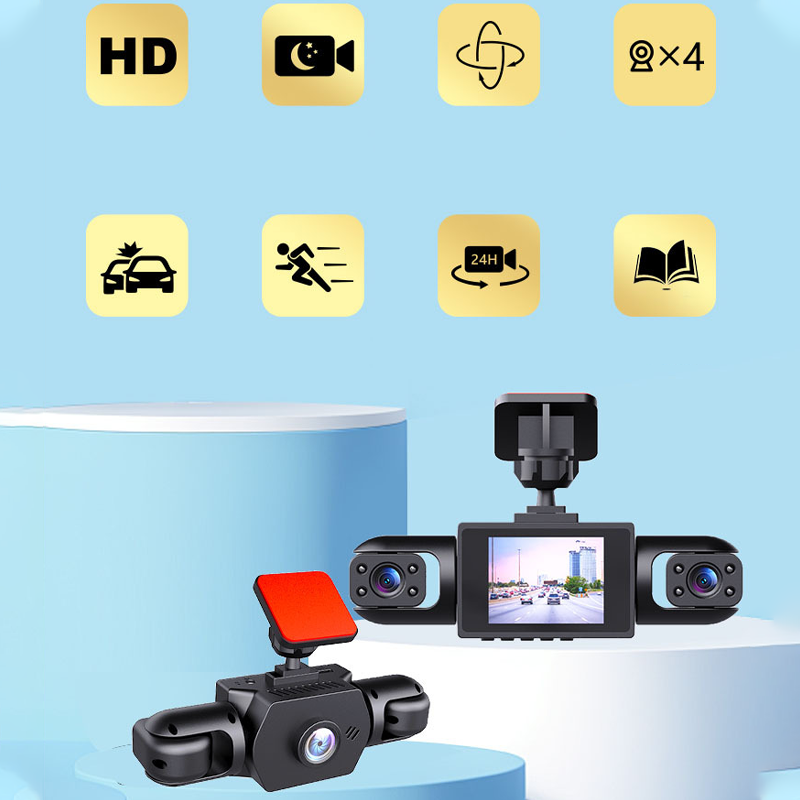 360° autokamera – 4 linssiä, yönäkö ja silmukkakuvaus 📹